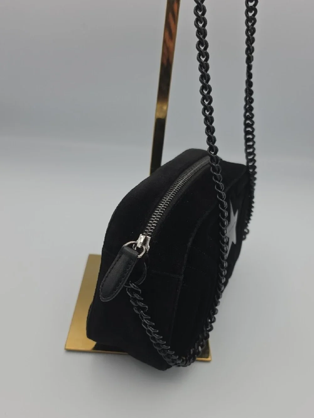 Stella McCartney Black Crossbody Bag with Star Detail